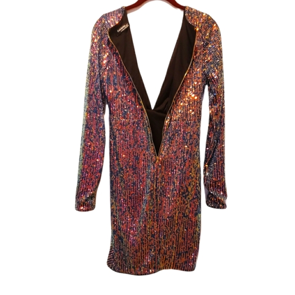 Final Price! CELEBRITY FASHION SEQUIN DRESS SIZE M - Picture 4 of 6